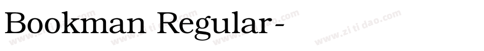 Bookman Regular字体转换